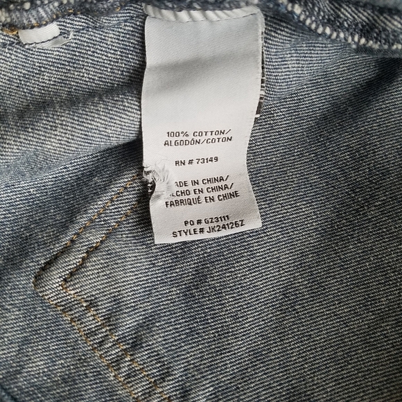 NWT BBJ Boom Boom Jeans LA Distressed Denim Blazer Jacket Size M - Picture 11 of 11